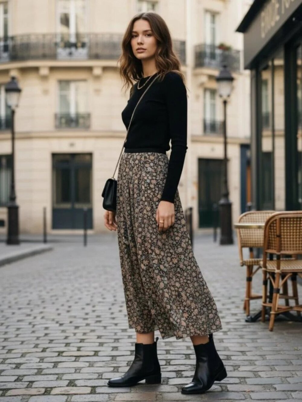 Maison Scotch Floral Maxi Skirt - Boho Ditsy Print - EUC - Size Petite or XS